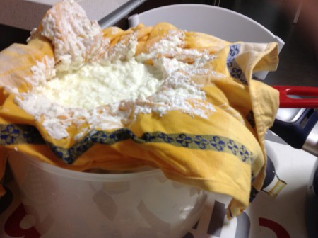 Preparação para queijo fresco (separação do queijo e do soro)